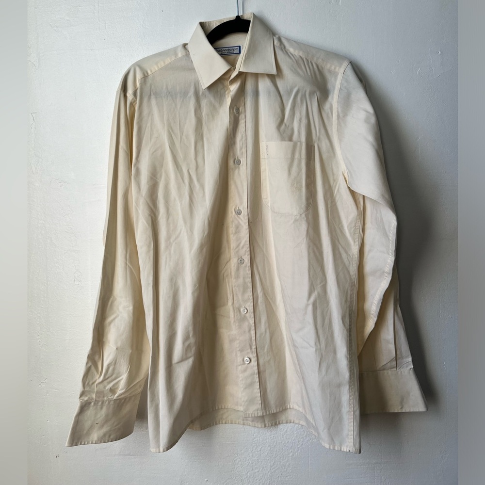 Yves Saint Laurent Cream Button Up